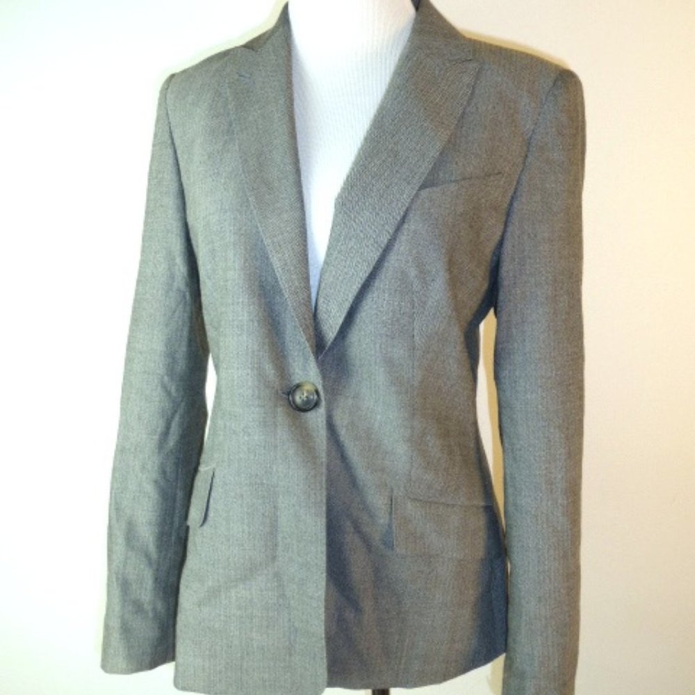 PIAZZA SEMPIONE black herringbone blazer I44 made in Italy